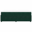 vidaXL sötétzöld bársony rugós ágy matraccal 100 x 200 cm