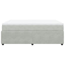 vidaXL világosszürke bársony rugós ágy matraccal 140x190 cm