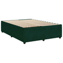 vidaXL sötétzöld bársony rugós ágy matraccal 140x190 cm