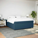 vidaXL sötétkék bársony rugós ágy matraccal 180x200 cm