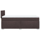vidaXL sötétbarna szövet rugós ágy matraccal 80 x 200 cm