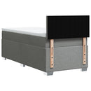 vidaXL világosszürke szövet rugós ágy matraccal 90x190 cm