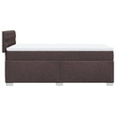 vidaXL sötétbarna szövet rugós ágy matraccal 90 x 200 cm
