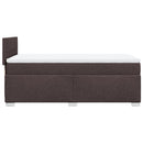 vidaXL sötétbarna szövet rugós ágy matraccal 100 x 200 cm