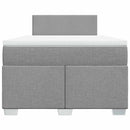 vidaXL világosszürke szövet rugós ágy matraccal 120 x 190 cm