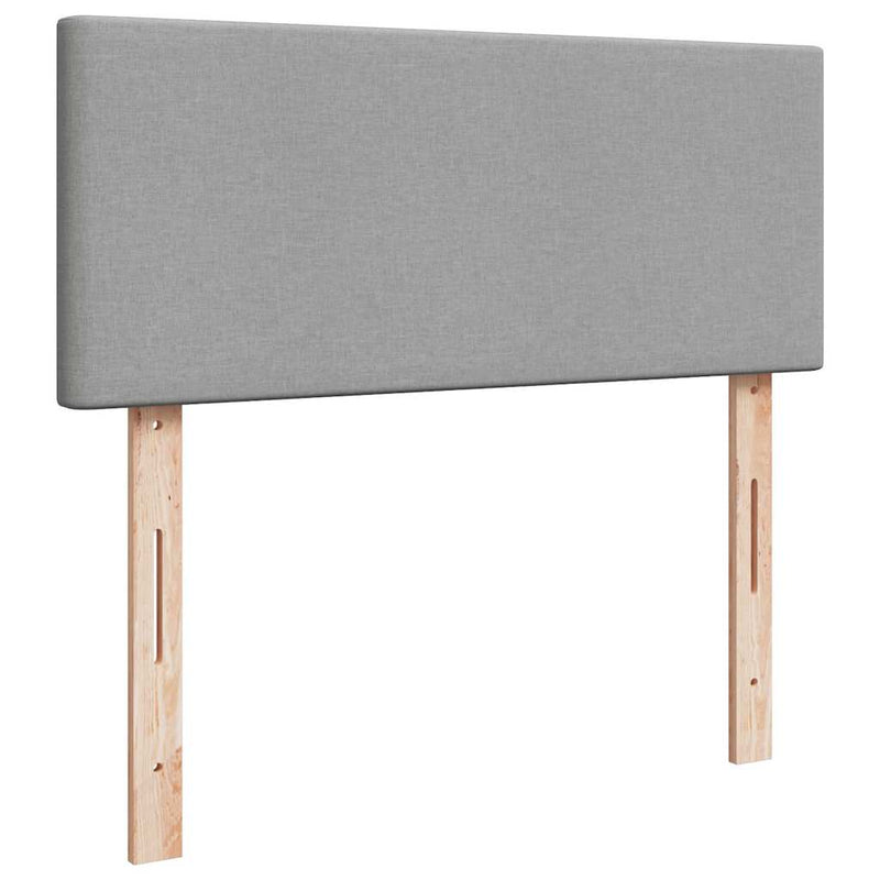 vidaXL világosszürke szövet rugós ágy matraccal 120 x 190 cm