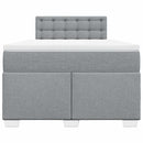 vidaXL világosszürke szövet rugós ágy matraccal 120 x 190 cm