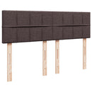 vidaXL sötétbarna szövet rugós ágy matraccal 140 x 190 cm