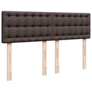 vidaXL sötétbarna szövet rugós ágy matraccal 140 x 190 cm