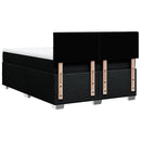 vidaXL fekete szövet rugós ágy matraccal 140 x 200 cm