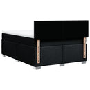 vidaXL fekete szövet rugós ágy matraccal 160x200 cm