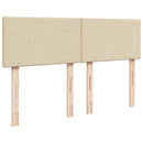 vidaXL krémszínű szövet rugós ágy matraccal 160 x 200 cm