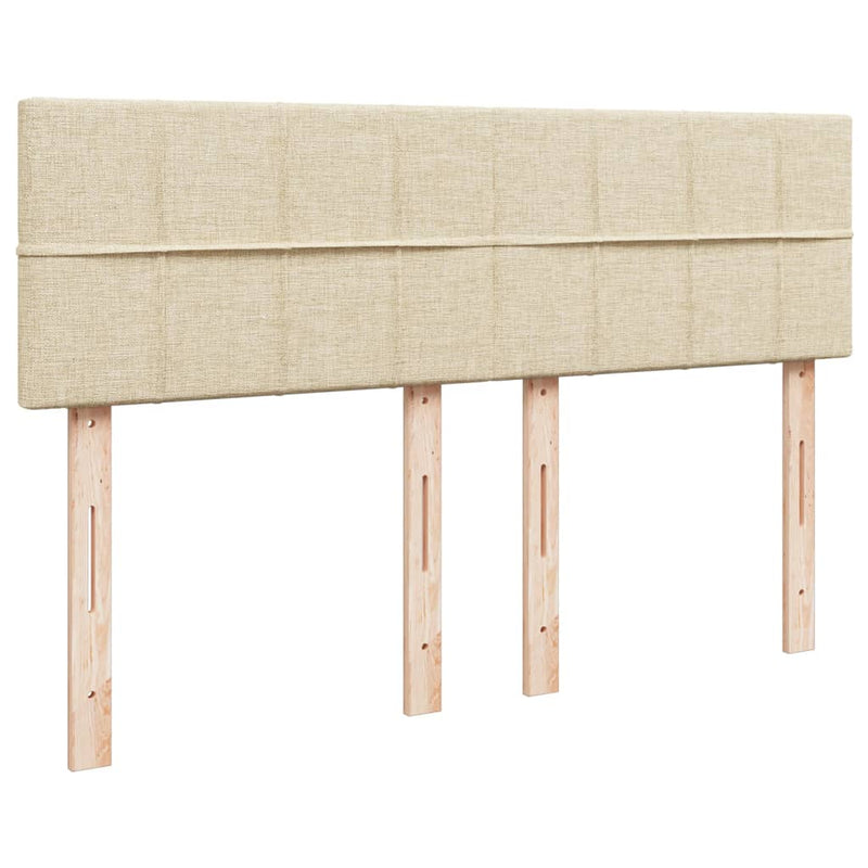 vidaXL krémszínű szövet rugós ágy matraccal 160 x 200 cm