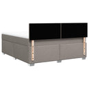 vidaXL tópszínű szövet rugós ágy matraccal 180 x 200 cm