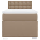 vidaXL cappuccino színű műbőr rugós ágy matraccal 80 x 200 cm