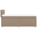 vidaXL cappuccino színű műbőr rugós ágy matraccal 80 x 200 cm
