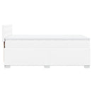 vidaXL fehér műbőr rugós ágy matraccal 90x190 cm