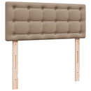 vidaXL cappuccino színű műbőr rugós ágy matraccal 90 x 190 cm