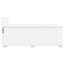 vidaXL fehér műbőr rugós ágy matraccal 90 x 200 cm