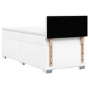 vidaXL fehér műbőr rugós ágy matraccal 90 x 200 cm