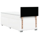 vidaXL fehér műbőr rugós ágy matraccal 100 x 200 cm