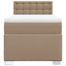vidaXL cappuccino színű műbőr rugós ágy matraccal 100 x 200 cm