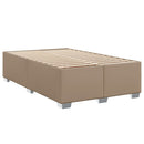 vidaXL cappuccino színű műbőr rugós ágy matraccal 120 x 190 cm
