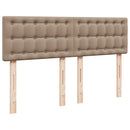 vidaXL cappuccino színű műbőr rugós ágy matraccal 140 x 190 cm