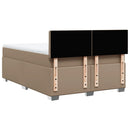 vidaXL cappuccino színű műbőr rugós ágy matraccal 140 x 190 cm
