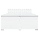 vidaXL fehér műbőr rugós ágy matraccal 200 x 200 cm