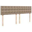 vidaXL cappuccino színű műbőr rugós ágy matraccal 200 x 200 cm