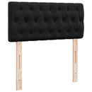 vidaXL fekete bársony rugós ágy matraccal 80 x 200 cm