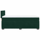 vidaXL sötétzöld bársony rugós ágy matraccal 80 x 200 cm