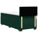 vidaXL sötétzöld bársony rugós ágy matraccal 80 x 200 cm