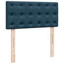 vidaXL sötétkék bársony rugós ágy matraccal 80 x 200 cm
