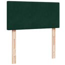 vidaXL sötétzöld bársony rugós ágy matraccal 90x190 cm
