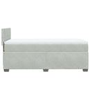 vidaXL világosszürke bársony rugós ágy matraccal 90x190 cm