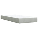 vidaXL világosszürke bársony rugós ágy matraccal 90 x 200 cm