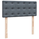 vidaXL sötétszürke bársony rugós ágy matraccal 120x190 cm