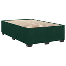 vidaXL sötétzöld bársony rugós ágy matraccal 140x190 cm