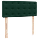 vidaXL sötétzöld bársony rugós ágy matraccal 140x190 cm