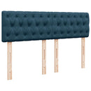 vidaXL sötétkék bársony rugós ágy matraccal 140x190 cm