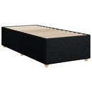 vidaXL fekete szövet rugós ágy matraccal 80 x 200 cm