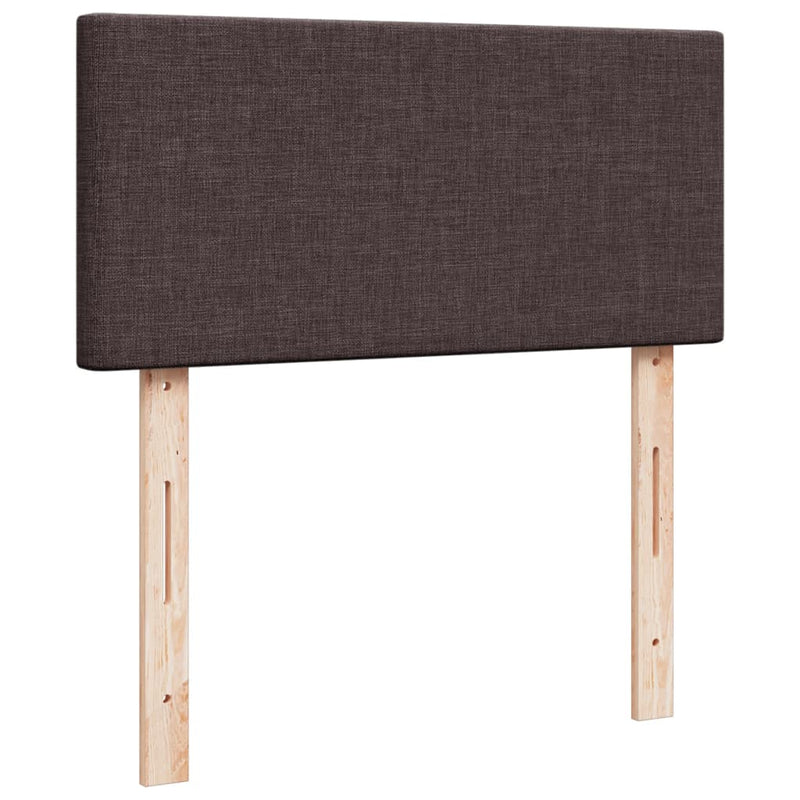 vidaXL sötétbarna szövet rugós ágy matraccal 80 x 200 cm