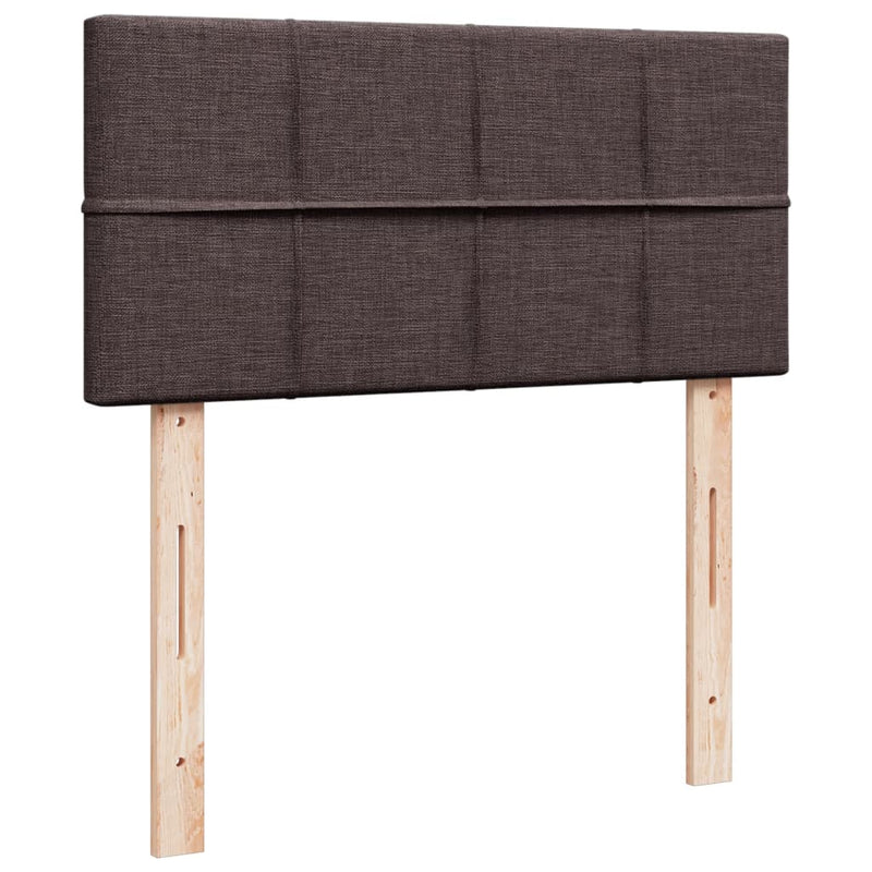 vidaXL sötétbarna szövet rugós ágy matraccal 80 x 200 cm