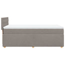 vidaXL tópszínű szövet rugós ágy matraccal 80 x 200 cm