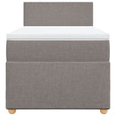 vidaXL tópszínű szövet rugós ágy matraccal 90 x 190 cm