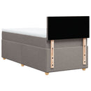 vidaXL tópszínű szövet rugós ágy matraccal 90 x 200 cm