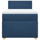 vidaXL kék szövet rugós ágy matraccal 100 x 200 cm