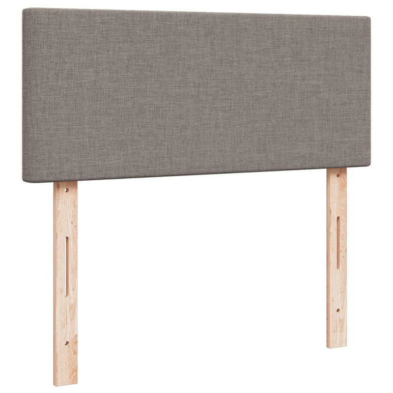 vidaXL tópszínű szövet rugós ágy matraccal 120 x 200 cm